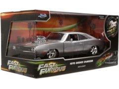 Model Rychle a Zběsile 1970 Dodge Charger R/T F&F stříbrný 25 anniversary edition 1:24
