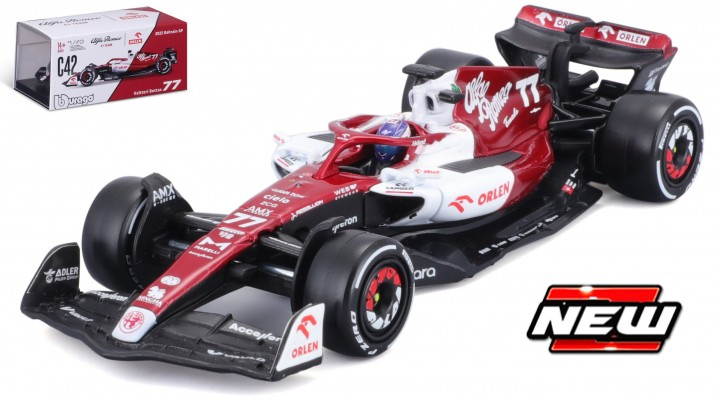 Modely aut a&nbsp;motorek model 1/43 Alfa Romeo Orlen F1 C42 Valtteri Bottas #77 2022 Signature - Modely aut a&nbsp;motorek