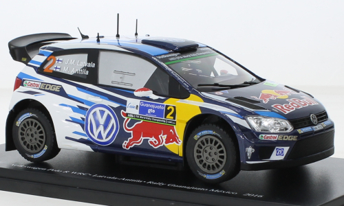 Modely aut a motorek model 1/24 VW Polo R WRC, No.2, Rallye WM, Rallye Mexico, J-M.Latvala/M.Anttila, 2016