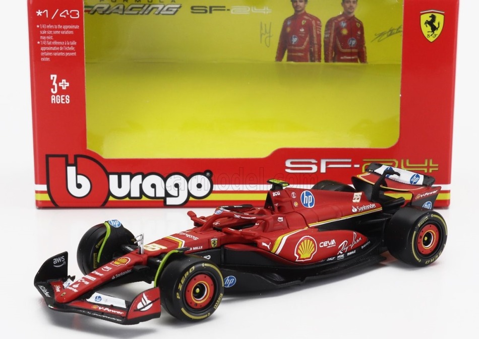 Modely aut a&nbsp;motorek model 1/43 Scuderia Ferrari SF-24 Carlos Sainz #55 2024 - Modely aut a&nbsp;motorek