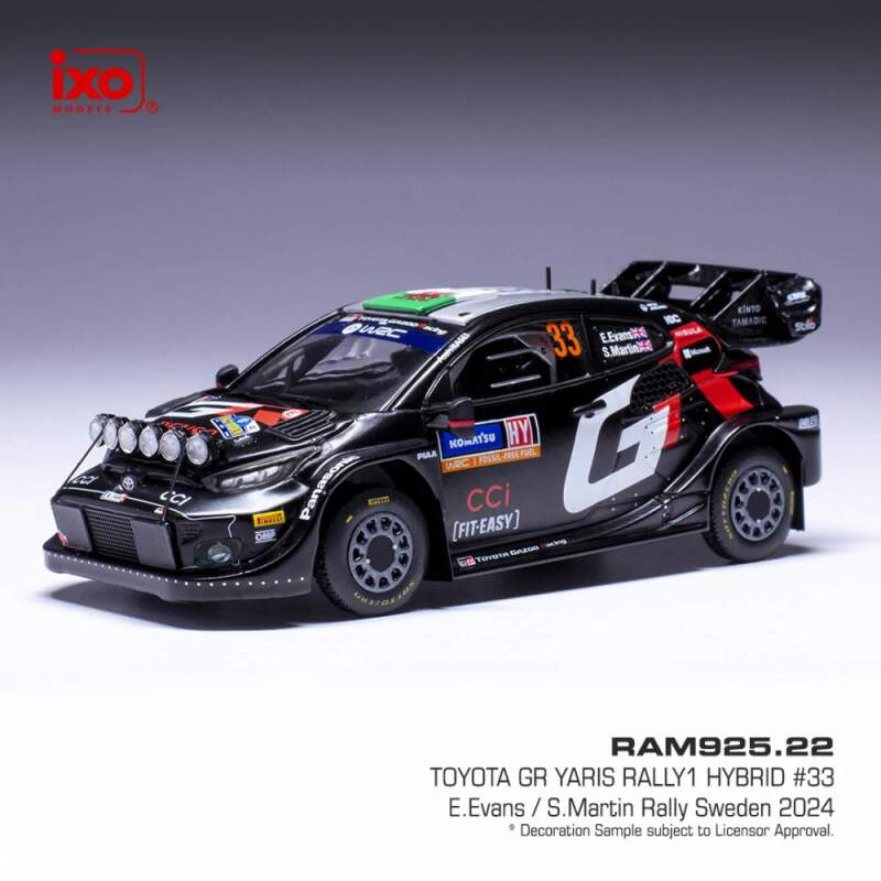 Modely aut a&nbsp;motorek model 1/43 Toyota Yaris GR Rally Sweden Evans - Martin