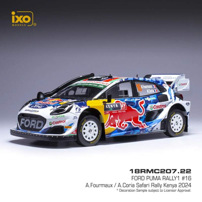 Model IXO Ford Puma Rally 1, WRC, Safari Rallye Kenia, 2024, #16, 1:18 - Modely aut a&nbsp;motorek