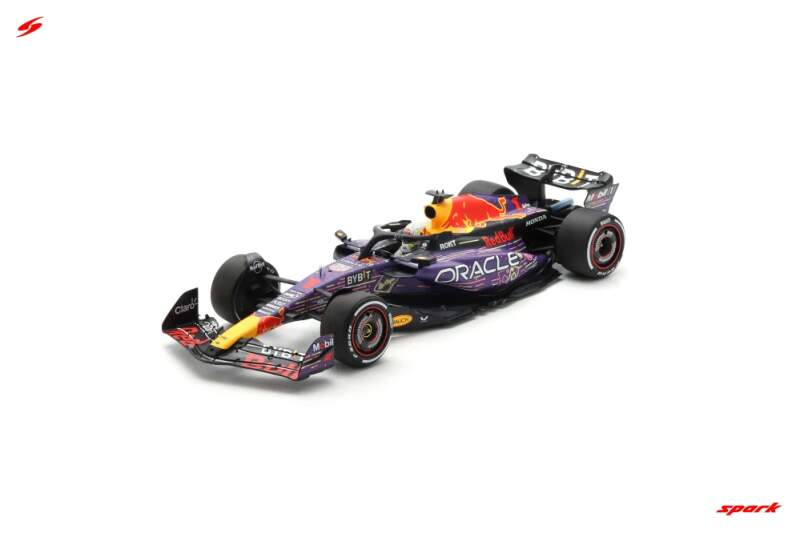Modely aut a motorek model 1/12 Spark Oracle Red Bull Racing RB19 Max Verstappen Las Vegas GP 2023