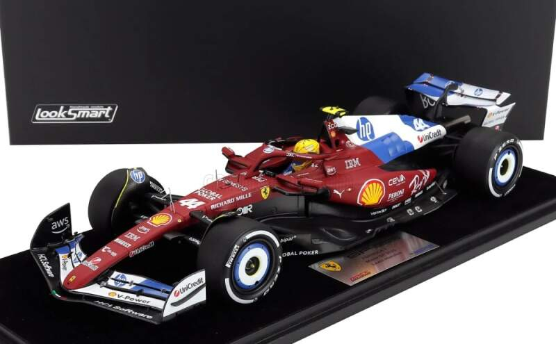 Model LookSmart Scuderia Ferrari SF-25 L. Hamilton Miami GP 2025 1:18