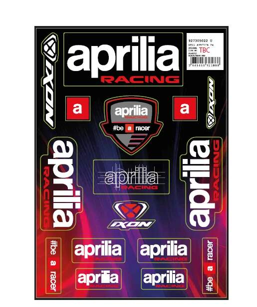 Velký set samolepek Aprilia Racing MotoGP - týmová edice
