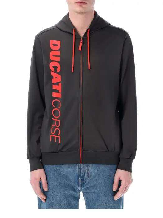 Ducati Corse pánská mikina dark gray with logo - M 2026 - Moto GP Ducati Corse Mikiny, bundy Ducati