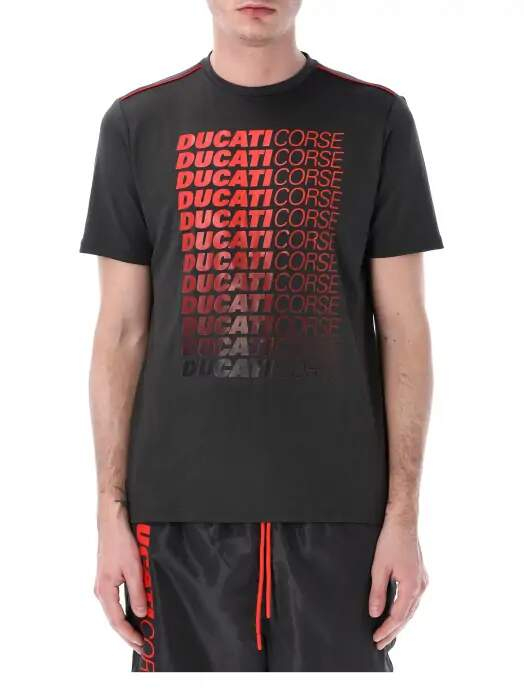 Ducati Corse pánské tričko inscriptions dark gray 2026 - Moto GP Ducati Corse Trička, polo trička, košile Ducati