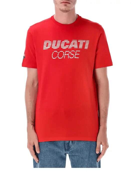 Ducati Corse pánské tričko inscription red 2026 - Moto GP Ducati Corse Trička, polo trička, košile Ducati