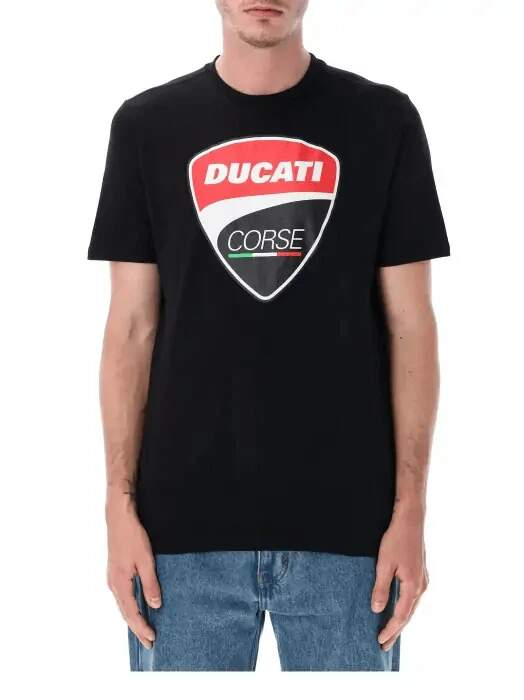 Ducati Corse pánské tričko big logo black 2026 - Moto GP Ducati Corse Trička, polo trička, košile Ducati