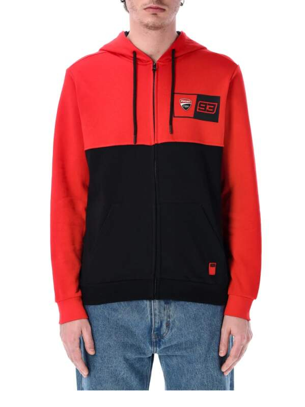 Marc Marquez pánská mikina s&nbsp;kapucí logo 93 black-red 2026 - Moto GP Marc Marquez Mikiny, bundy
