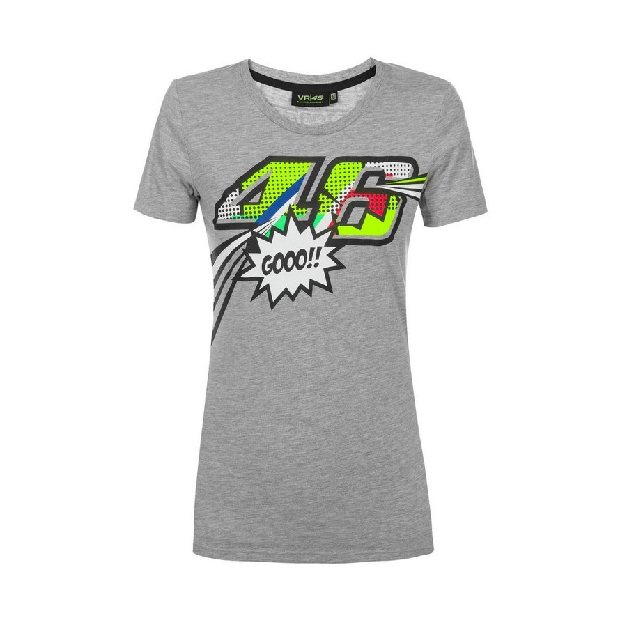 Valentino Rossi dámské tričko grey Classic (Pop Art) 2019 - XS - Moto GP Valentino Rossi Dámské oblečení
