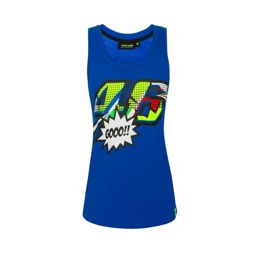 Valentino Rossi dámské tílko blue Classic (Pop Art) 2019 - L - Moto GP Valentino Rossi Dámské oblečení