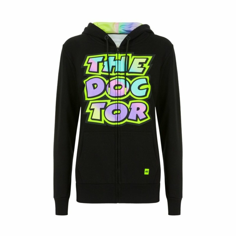 Valentino Rossi dámská mikina s kapucí VR46  -  Classic black 2022 - L