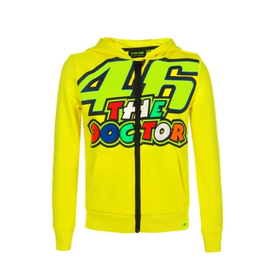 Valentino Rossi dětská mikina s kapucí yellow Classic The Doctor 2019 - 12/14