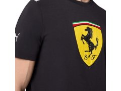Ferrari F1 2025 pánské tričko s velkým logem černé 3