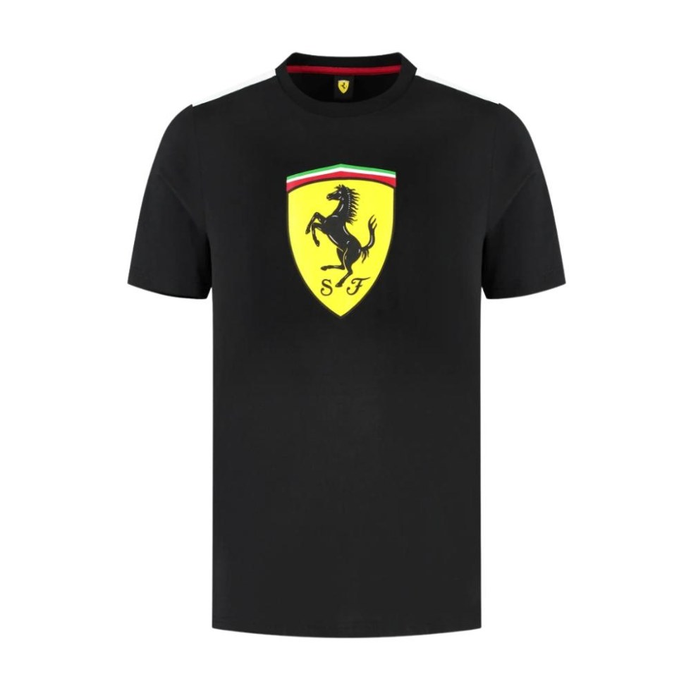 Ferrari F1 2025 pánské tričko s&nbsp;velkým logem černé - Novinky