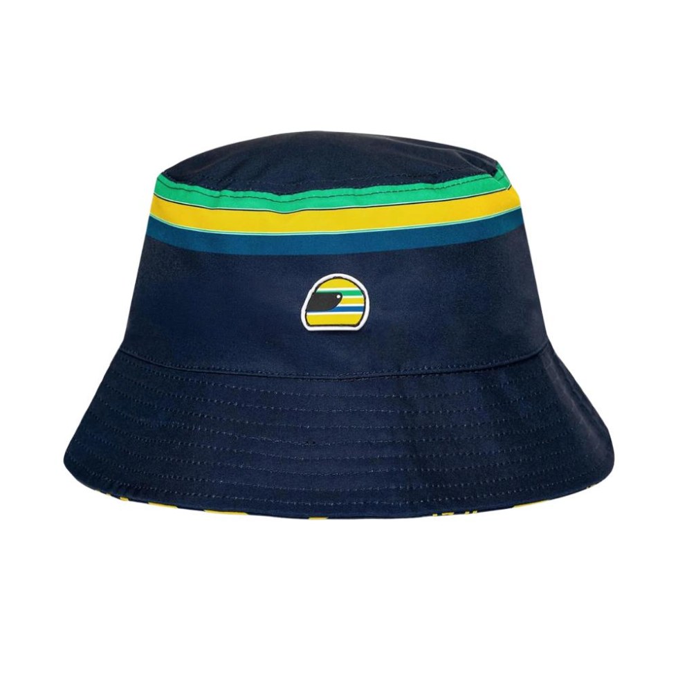 Ayrton Senna oboustranný klobouk modrý