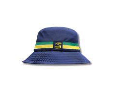 Ayrton Senna klobouk Stripe Bucket modrá