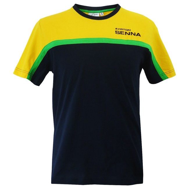 Ayrton Senna tričko pruhy - Piloti F1 Ayrton Senna Pánská trička