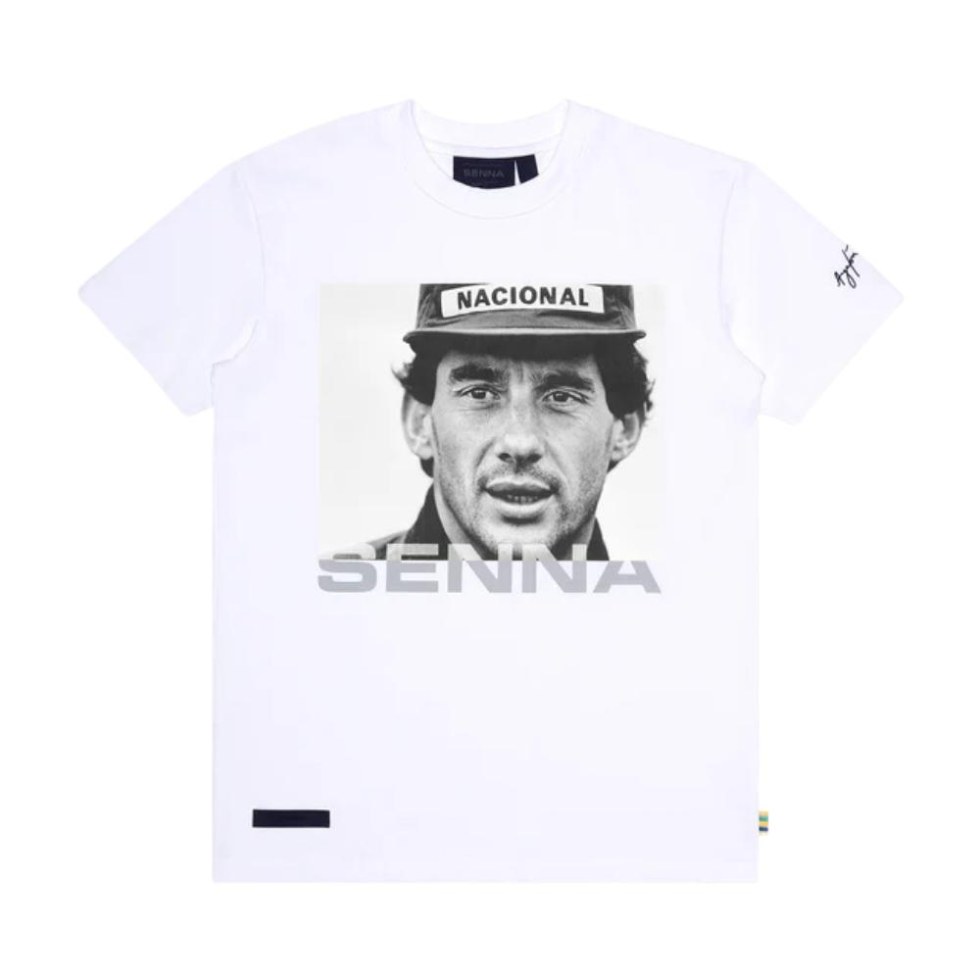 Ayrton Senna Icon pánské tričko bílé