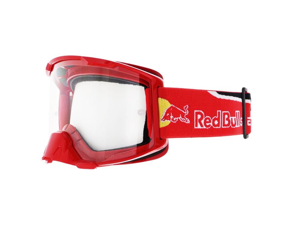 Red Bull Racing motokrosové brýle STRIVE red with clear glass