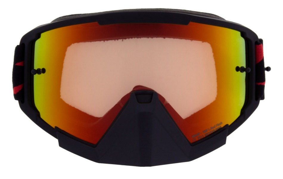 Red Bull Spect motokrosové brýle WHIP černé s&nbsp;červeno-žlutým sklem - Red Bull brýle SPECT