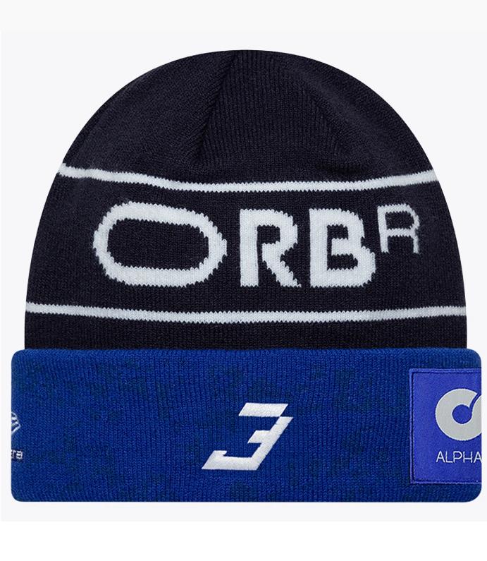 Red Bull Racing F1 2026 zimní čepice Max Verstappen #3 modrá - Red Bull Čepice