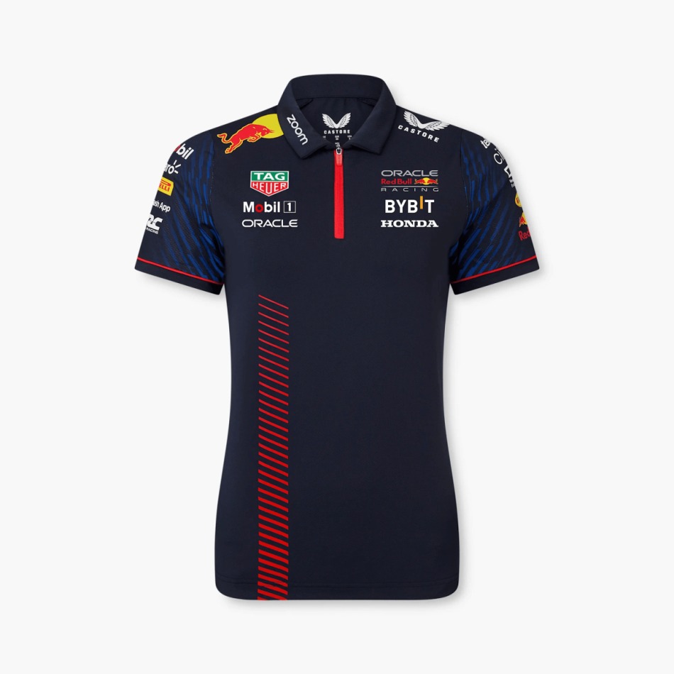 Red Bull Racing dámské polo tričko official navy F1 Team 2023 - Red Bull dámské oblečení