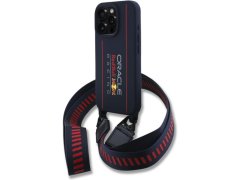 Red Bull Racing Red Bull Silicone Vertical Logo MagSafe Zadní Kryt + Crossbody Popruh pro iPhone 16 Pro Navy