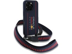 Red Bull Racing Red Bull Silicone Vertical Logo MagSafe Zadní Kryt + Crossbody Popruh pro iPhone 16 Pro Navy 3