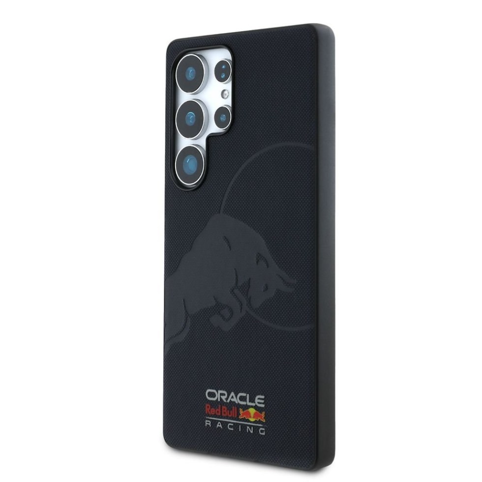 Red Bull Racing Red Bull Leather Meshed Debossed Logo MagSafe Zadní Kryt pro Samsung Galaxy S25 Ultra Navy
