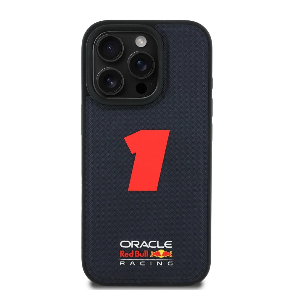 Red Bull Racing F1 2025 obal na mobil 3D č. 1 iPhone 16 Pro modrý - Red Bull Doplňky