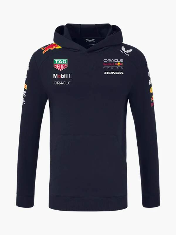 Red Bull Racing pánská mikina s&nbsp;kapucí official Teamline Replica navy F1 Team 2025 - Red Bull mikiny, bundy