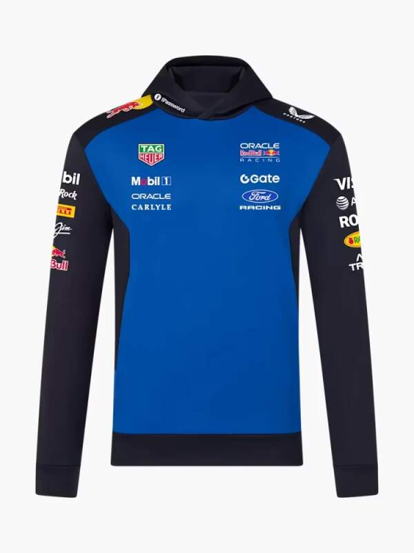 Red Bull Racing pánská mikina s&nbsp;kapucí official Teamline Replica F1 Team 2026 - Red Bull mikiny, bundy
