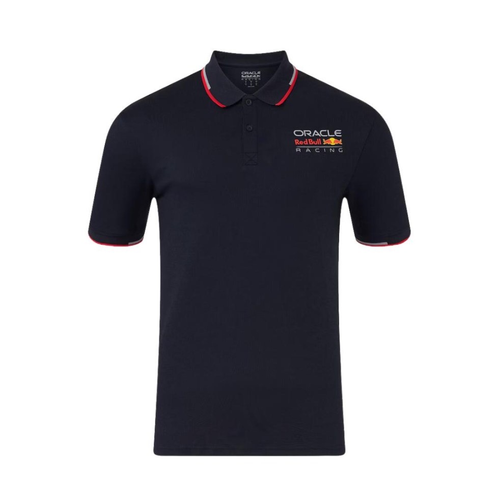 Red Bull Racing unisex polo tričko Core s&nbsp;barevným logem - modré - Red Bull Trička