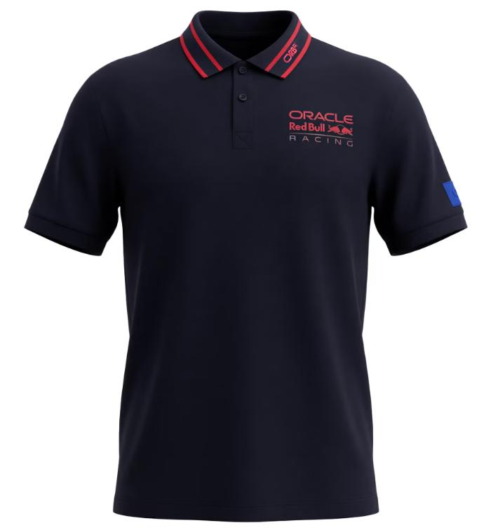 Red Bull Racing F1 2026 unisex Fit polo tričko s červeným logem modré