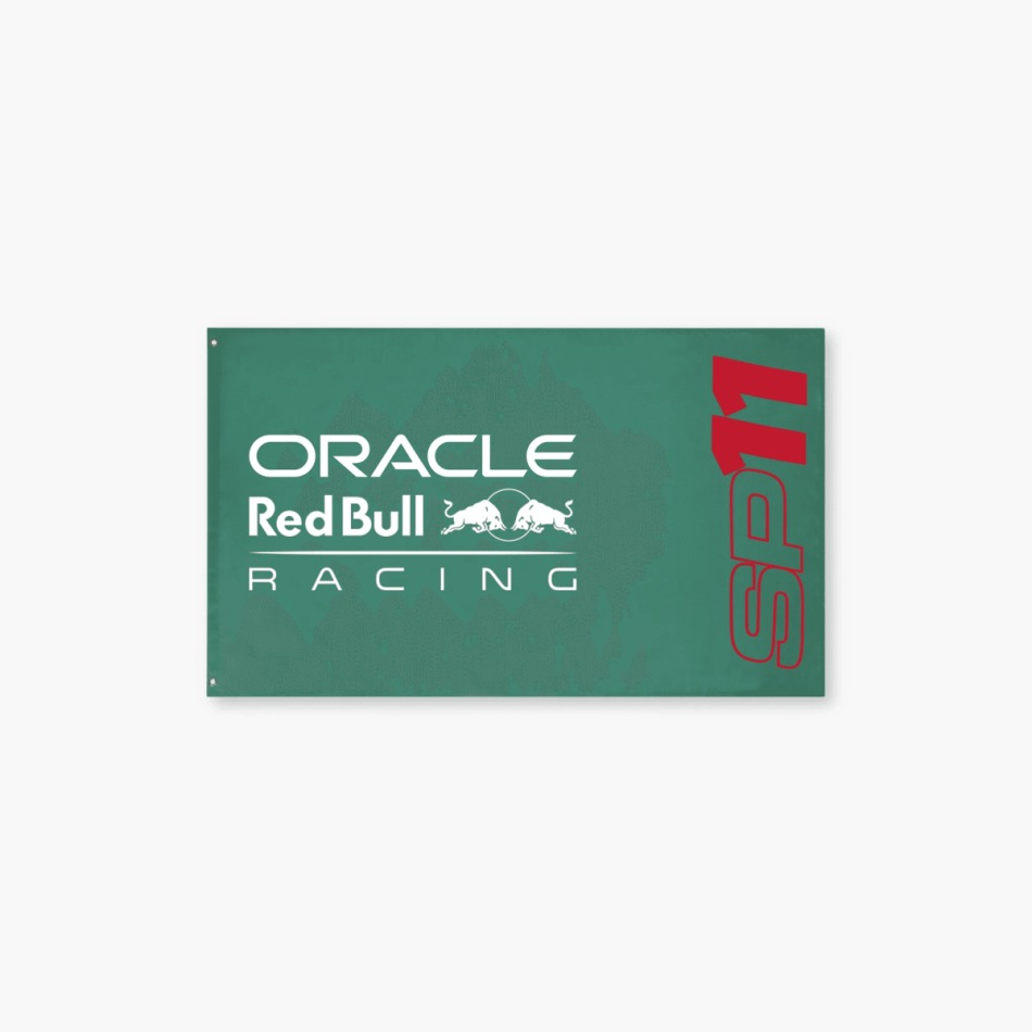Red Bull Racing vlajka Sergio Perez green F1 Team 2024