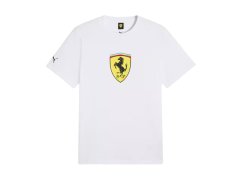Ferrari F1 pánské tričko s&nbsp;velkým logem bílé
