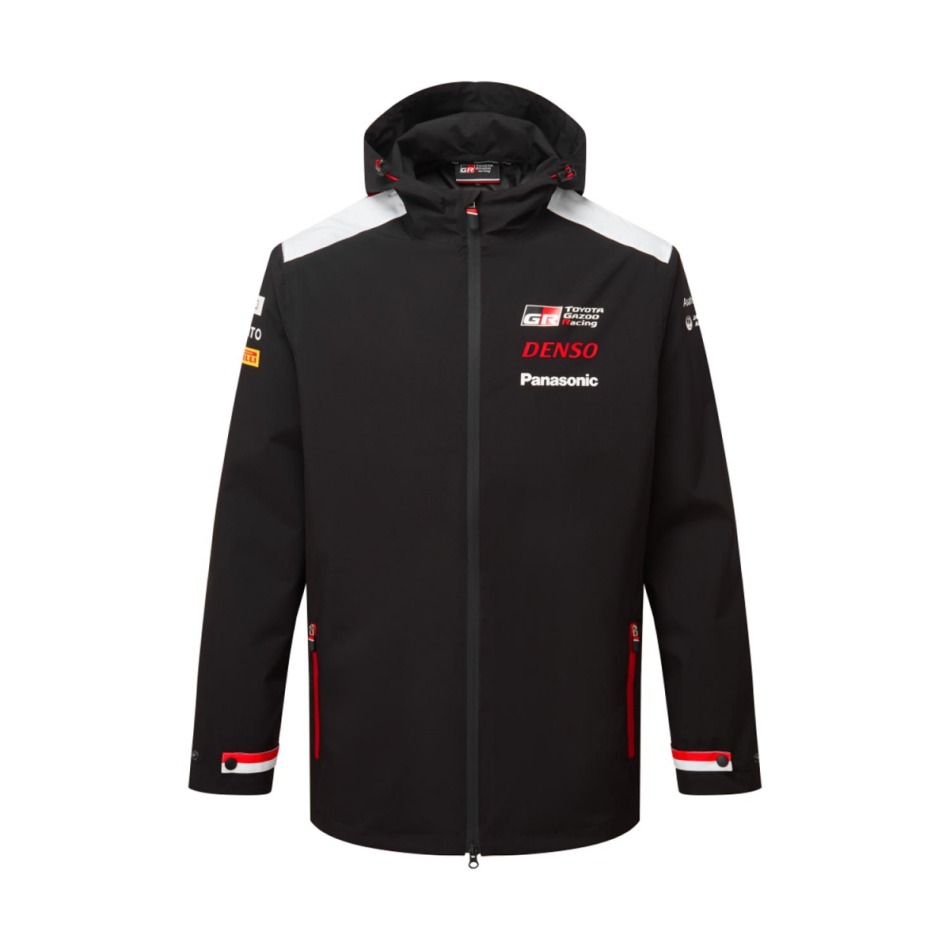 Toyota Gazoo Racing pánská bunda s kapucí Rain Black WRC 2023