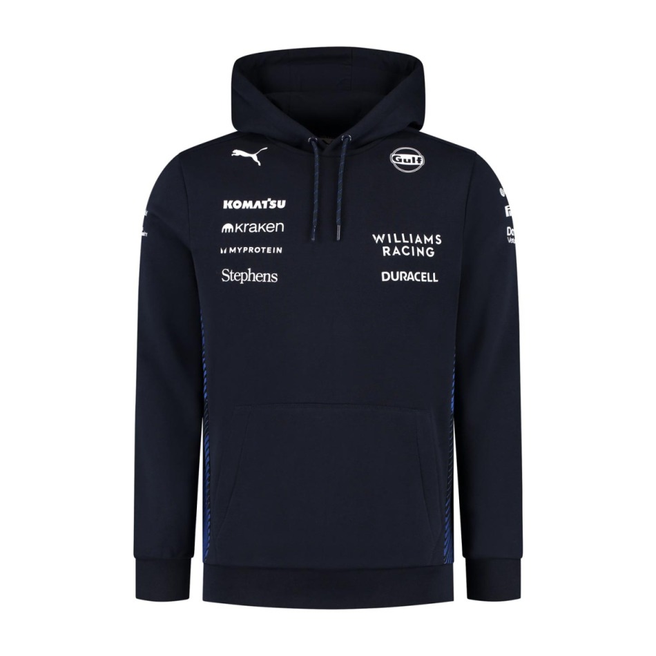 Williams Martini Racing pánská mikina s&nbsp;kapucí official Teamline Replica F1 Team 2025 - Williams mikiny, bundy