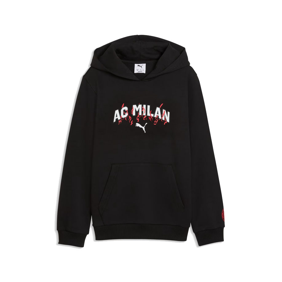 AC Milan dětská mikina s&nbsp;kapucí Culture black - AC Milan dětské oblečení
