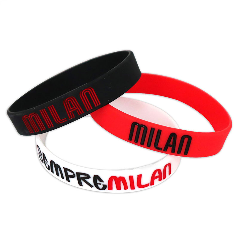 AC Milan gumový náramek 3pack Silicone - AC Milan klíčenky, náramky, šperky
