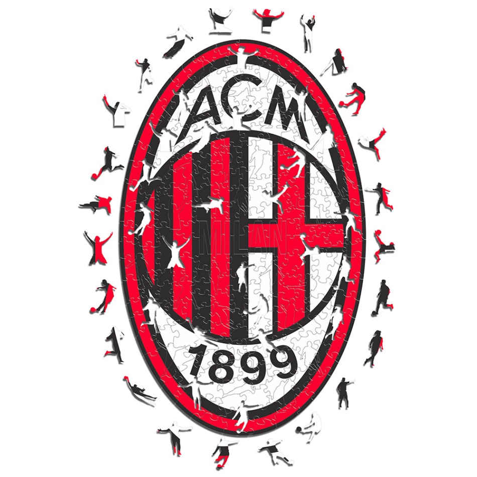 AC Milan dřevěné puzzle Crest 150 pcs