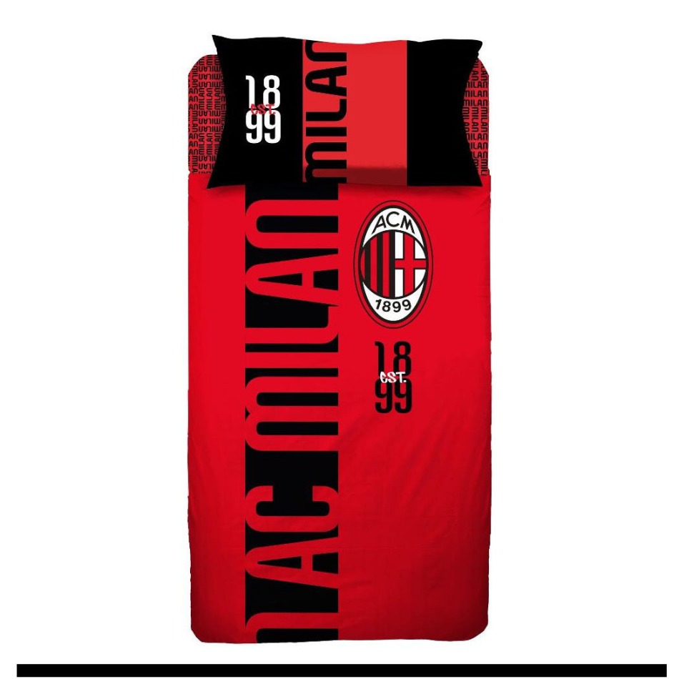 AC Milan ložní sada Text - AC Milan povlečení, ručníky, deky