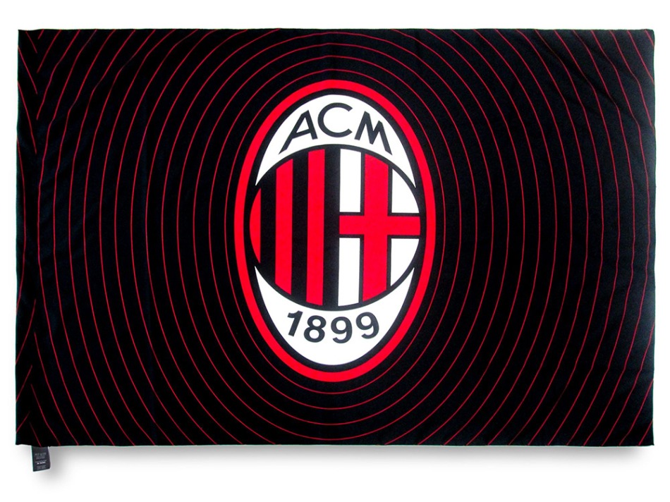 AC Milan vlajka black - AC Milan vlajky, plakáty