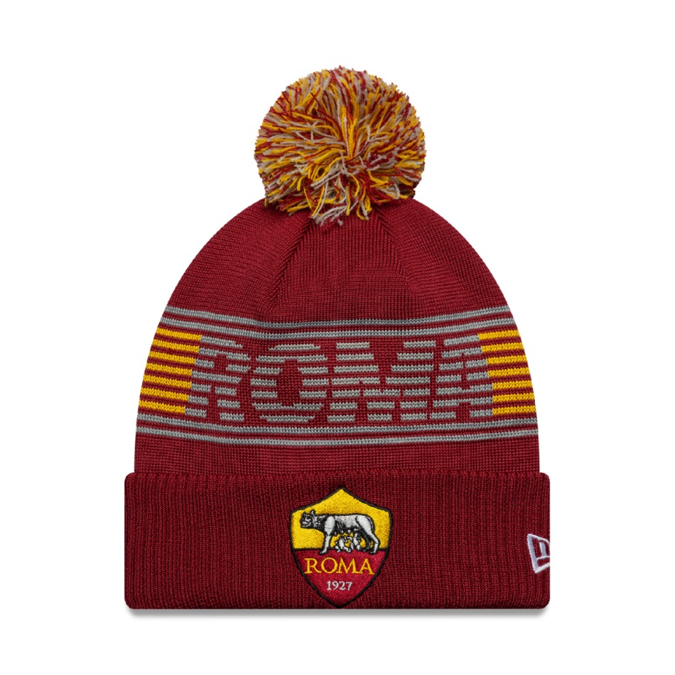 AS Roma zimní čepice Knit medium sport cuff - AS Roma kšiltovky, čepice, rukavice
