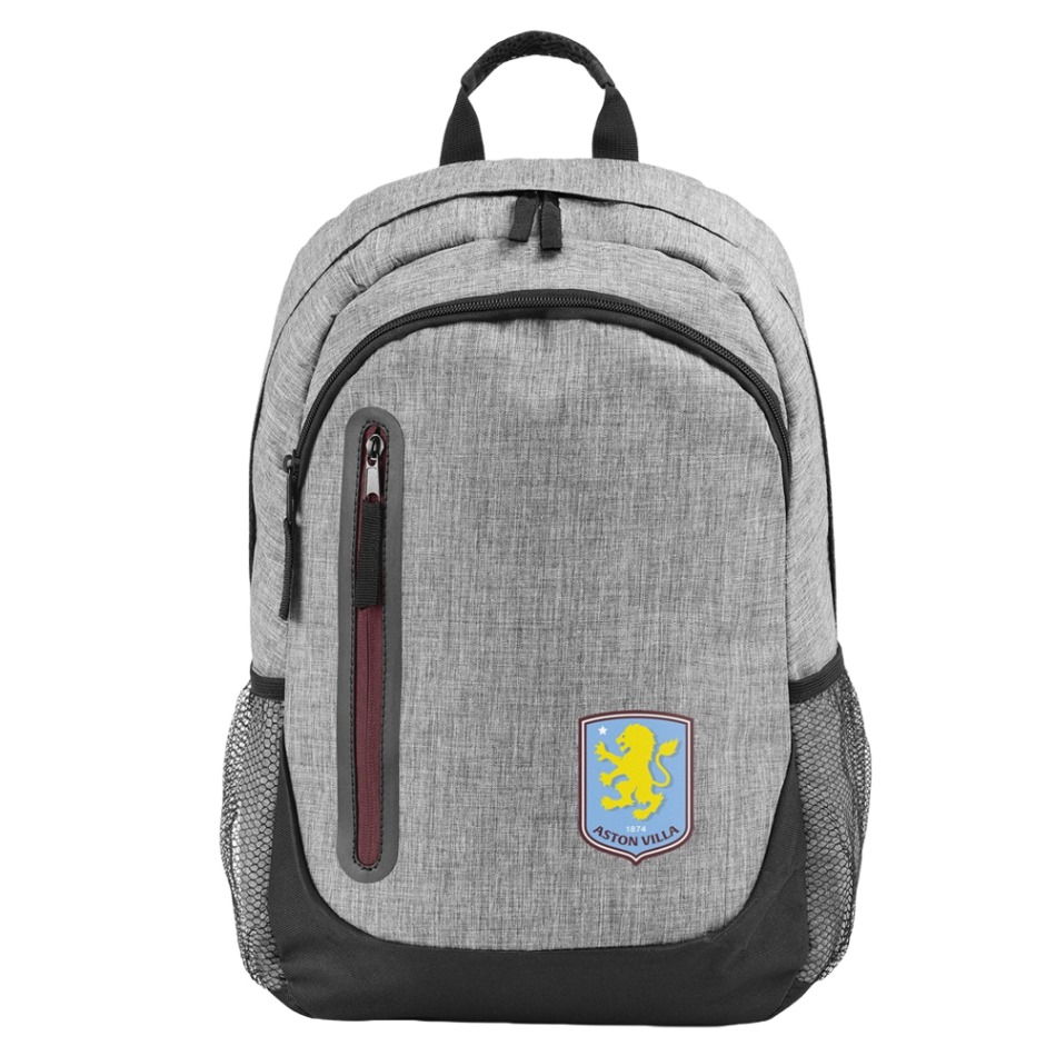 Aston Villa batoh na záda Heather Grey - Aston Villa batohy, tašky, gymsaky
