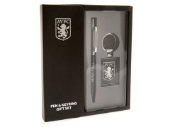 Aston Villa set přívěšek na klíče a propiska Pen & Keyring Set