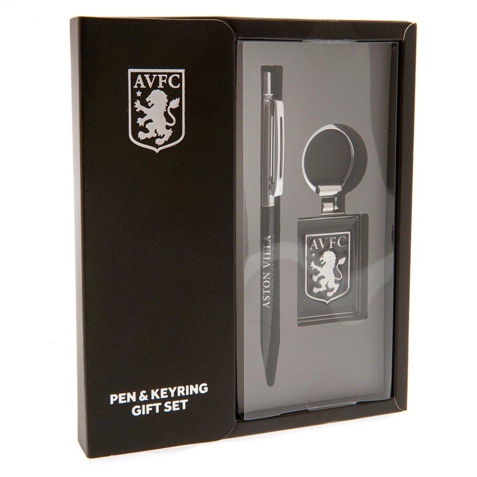 Aston Villa set přívěšek na klíče a&nbsp;propiska Pen & Keyring Set - Aston Villa klíčenky, náramky, šperky