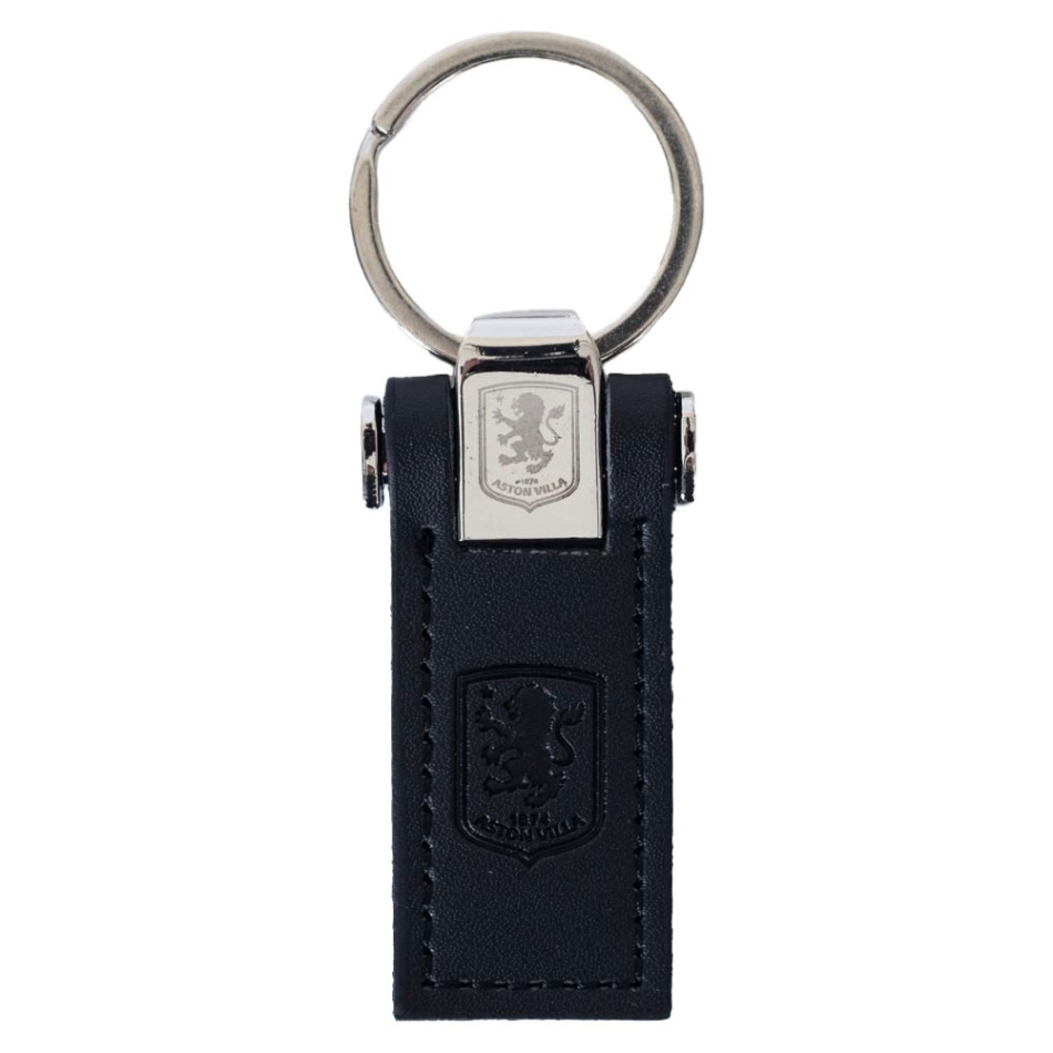 Aston Villa klíčenka Leather Key - Aston Villa klíčenky, náramky, šperky